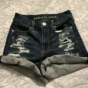 American Eagle curvy high rise jean shorts